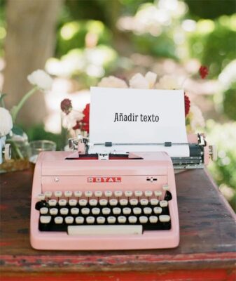 Carta de amor en máquina de escribir