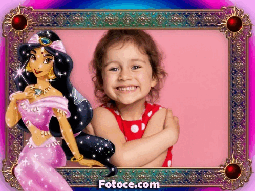 Princesa jazmín niños Marcos para fotos online grátis