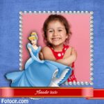 tarjeta de felicitación de cenicienta con foto