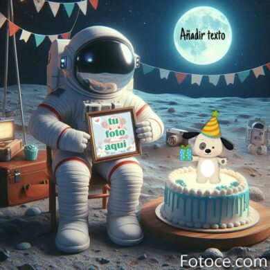 Pon Tu Foto Y Nombre Con El Astronauta En Tu Cumpleaños